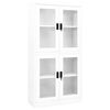 vidaXL B&uuml;roschrank Wei&szlig; 90x40x180 cm Stahl und Hartglas