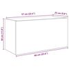 vidaXL Bad-Wandschrank Schwarz 60x25x30 cm Holzwerkstoff