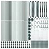 vidaXL Zaunpfosten Sonstiges 52 pcs Grau 3,2 x 3,2 x 90 cm Stahl