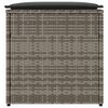 vidaXL Kissenbox mit Speicher Grau 50 x 50 x 50 cm Poly-Rattan
