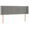 vidaXL Kopfteil mit Ohren Hellgrau 147x16x78/88 cm Samt