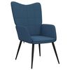 vidaXL Relaxsessel mit Hocker Blau Stoff