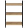 vidaXL B&uuml;cherregal 3 Regalb&ouml;den Eiche 60&times;27,6&times;90,5 cm Holzwerkstoff