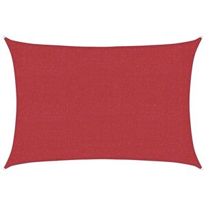 vidaXL Sonnensegel 160 g/m&sup2; Rot 2x2,5 m HDPE