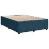 vidaXL Boxspringbett mit Matratze Dunkelblau 160x200 cm Samt