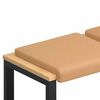 vidaXL Bankkissen 2 pcs Sherpa-Stoff Beige Tiefe 35 cm