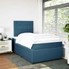 vidaXL Boxspringbett mit Matratze Dunkelblau 120x200 cm Samt