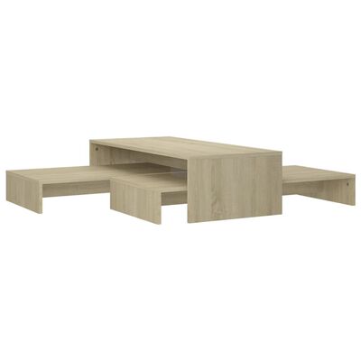 vidaXL Satztisch-Set Sonoma-Eiche 100x100x26,5 cm Holzwerkstoff