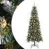 vidaXL K&uuml;nstlicher Weihnachtsbaum mit 300 LEDs mit St&auml;nder Gr&uuml;n 210 cm