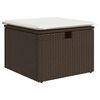 vidaXL 4-tlg. Garten-Sofagarnitur mit Kissen Braun Poly Rattan