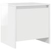 vidaXL Nachttisch Hochglanz-Wei&szlig; 45x34x44,5 cm Holzwerkstoff