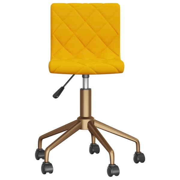 vidaXL Esszimmerst&uuml;hle 2 Stk. Drehbar Senfgelb Samt