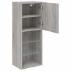 vidaXL TV-Schrank mit LED-Leuchten Grau Sonoma 40,5x30x102 cm
