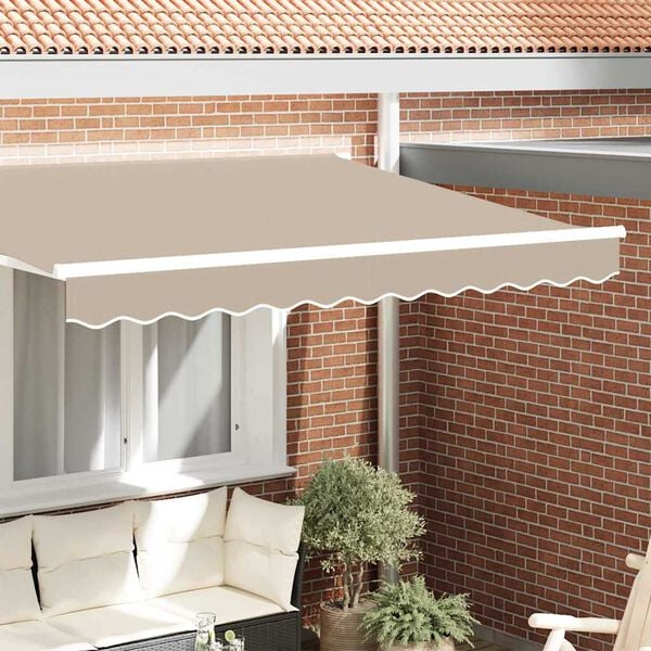 vidaXL Markisenvolant Beige 580 x 20 cm Segeltuch