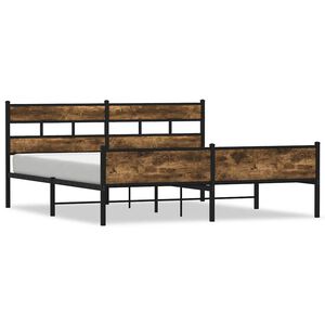 vidaXL Metallbett ohne Matratze R&auml;uchereiche 183x213 cm