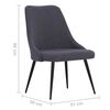 vidaXL Esszimmerst&uuml;hle 4 Stk. Dunkelgrau Stoff