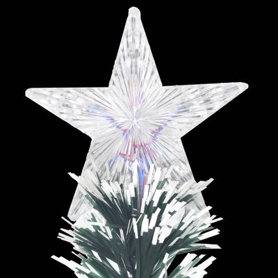 vidaXL Künstlicher Weihnachtsbaum mit Ständer/LED 150 cm Fiberoptik