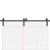 vidaXL Schiebet&uuml;rbeschlag-Set 366 cm Stahl Schwarz