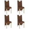 vidaXL Esszimmerst&uuml;hle 4 Stk. Braun Wildleder-Optik