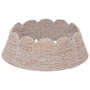 vidaXL Weihnachtsbaumkragen Rund Wei&szlig; Durchmesser 45 x 22 cm