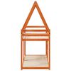 vidaXL Etagenbett mit Dach Wachsbraun 90x190 cm Massivholz Kiefer