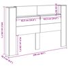 vidaXL Kopfteil-Schrank mit LED mit Regal Wei&szlig; 160 x 16,5 x 103,5 cm
