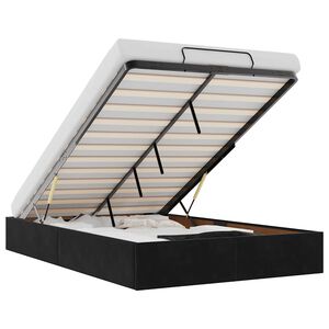 vidaXL Ottoman-Bett ohne Matratze Schwarz 120x200 cm Samt