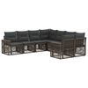 vidaXL Gartensofa-set 8 stk. 8-Sitzanzahl Grau und Dunkelgrau