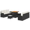 vidaXL Gartensofa-set 9 stk. Schwarz Poly-Rattan