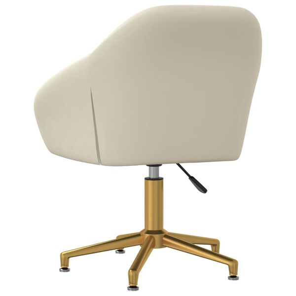 vidaXL Esszimmerst&uuml;hle 6 Stk. Drehbar Creme Samt