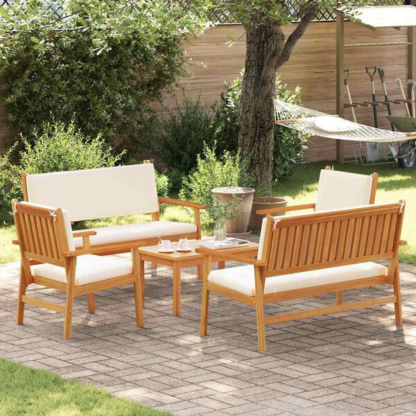 vidaXL Gartensofa-set 5 pcs Braun Massivholz Akazie
