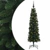 vidaXL K&uuml;nstlicher schmaler Weihnachtsbaum mit Weihnachtskugel 120 cm