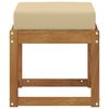 vidaXL Outdoor Hocker Bank Natur 43 x 43 x 37 cm Massivholz Akazie