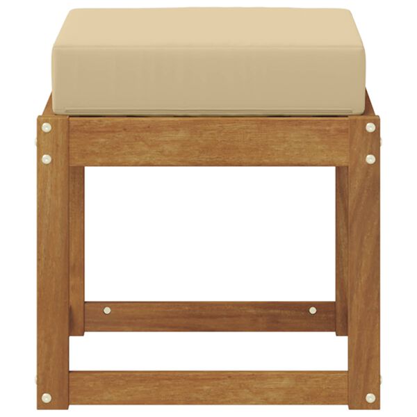 vidaXL Outdoor Hocker Bank Natur 43 x 43 x 37 cm Massivholz Akazie