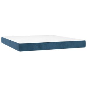 vidaXL Taschenfederkernmatratze Mittel Dunkelblau 180x200x20 cm Samt