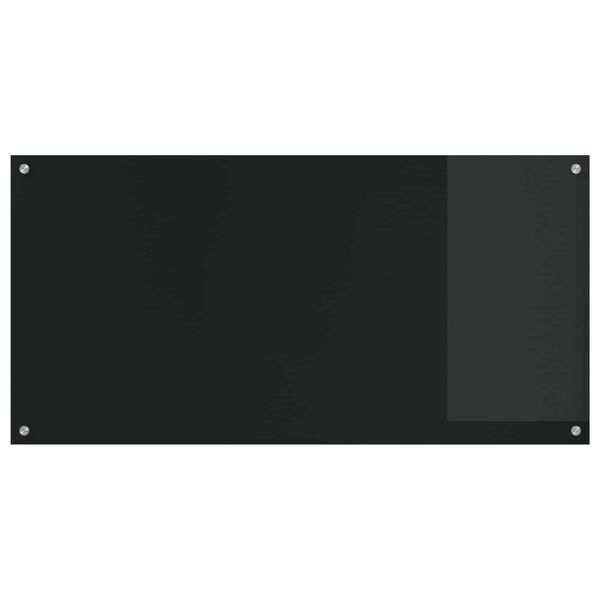 vidaXL K&uuml;chenr&uuml;ckwand Schwarz 120 x 60 cm Geh&auml;rtetes Glas
