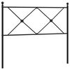vidaXL Ersatz-Kopfteil Metall Schwarz 107 cm