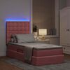 vidaXL Bett mit Stauraum und LED mit Matratze Rosa 100 x 200 cm Samt
