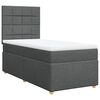 vidaXL Boxspringbett mit Matratze Dunkelgrau 90x190 cm Stoff