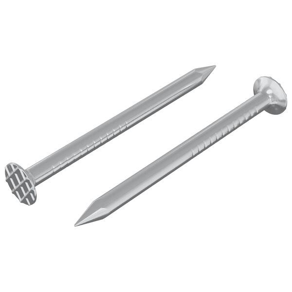 vidaXL N&auml;gel f&uuml;r Holz 2 St&uuml;ck silberfarben &Oslash; 3 x 15 mm aus Metall