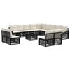 vidaXL Gartensofa-set 14 stk. 13-Sitzer Schwarz Poly-Rattan