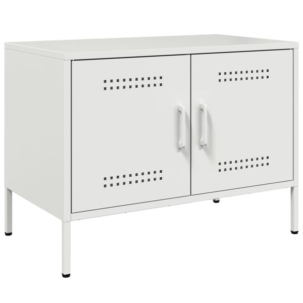 vidaXL TV-Schrank Weiß 68x39x50,5 cm Stahl