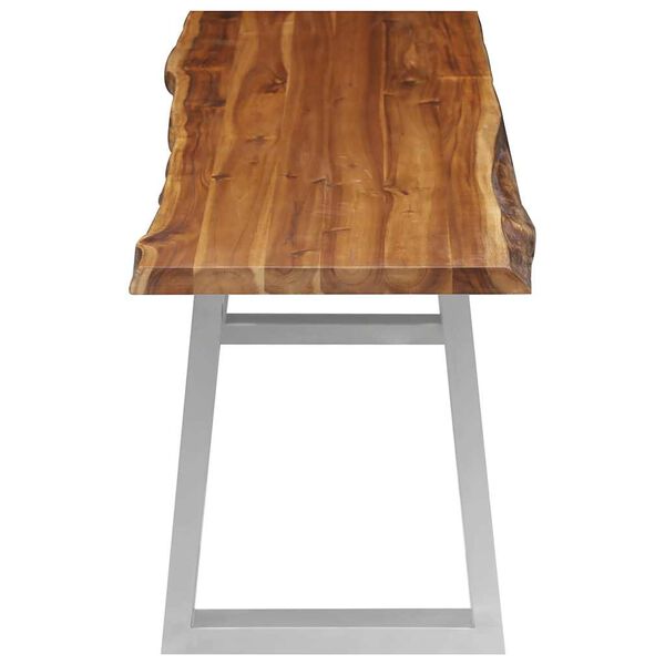 vidaXL Bank 160 cm Akazie Massivholz und Edelstahl