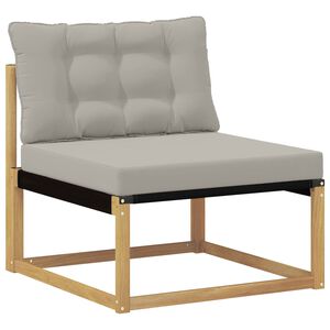 vidaXL Outdoor Mittelsofa mit Kissen Wei&szlig; 79 x 83 x 73 cm Stahl