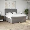 vidaXL Boxspringbett mit Matratze Taupe 180x200 cm Stoff