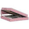 vidaXL LED-Speicherbett mit Matratze Rosa 140 x 200 cm Samt