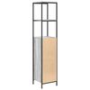 vidaXL Badschrank mit Regalen Grau Sonoma 36x35x165 cm
