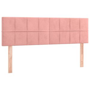 vidaXL Kopfteile Rosa 144x5x78/88 cm Samt
