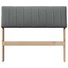 vidaXL Gepolstertes Kopfteil Dunkelgrau 90 cm Massives Kiefernholz