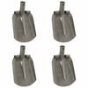 vidaXL Schaufelkopf 4 Stk. Silber 33 x 21 cm Pulverbeschichteter Stahl